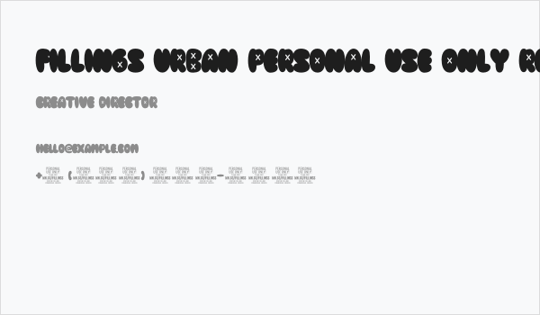 Fillings Urban PERSONAL USE ONLY Regular Business Card