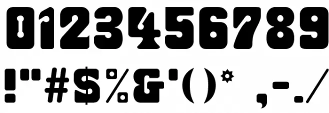 Fillmore Regular Font OTHER CHARS