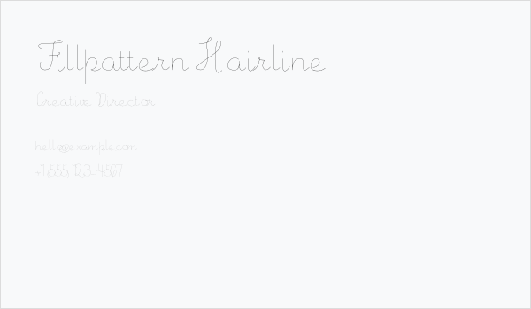 Fillpattern Hairline Business Card