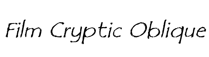 Film Cryptic Oblique Font
