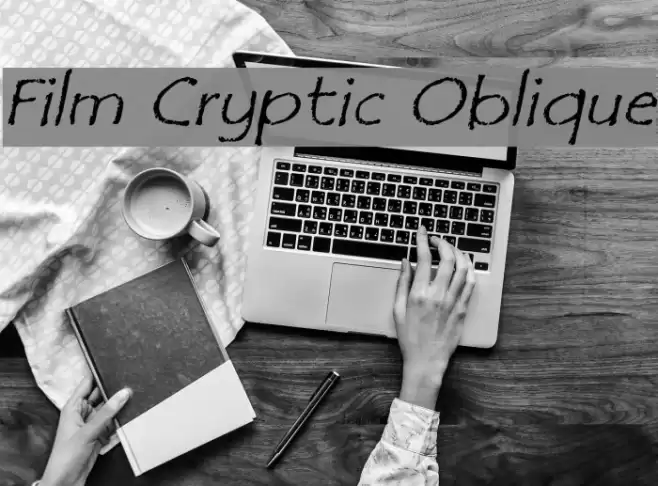 Film Cryptic Oblique Font examples
