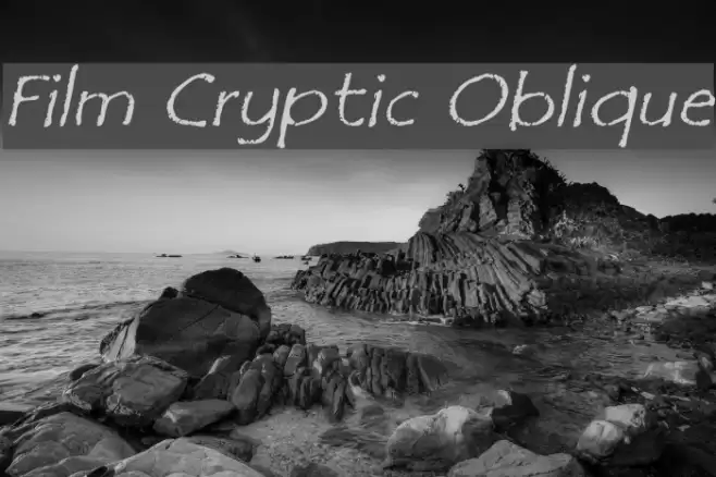 Film Cryptic Oblique Font examples