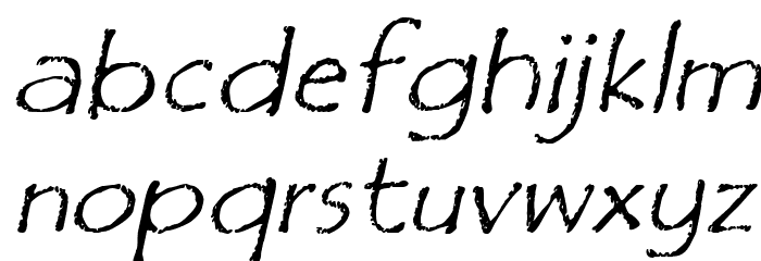 Film Cryptic Oblique Font LOWERCASE