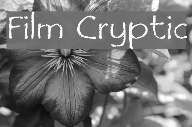 Film Cryptic Шрифта examples