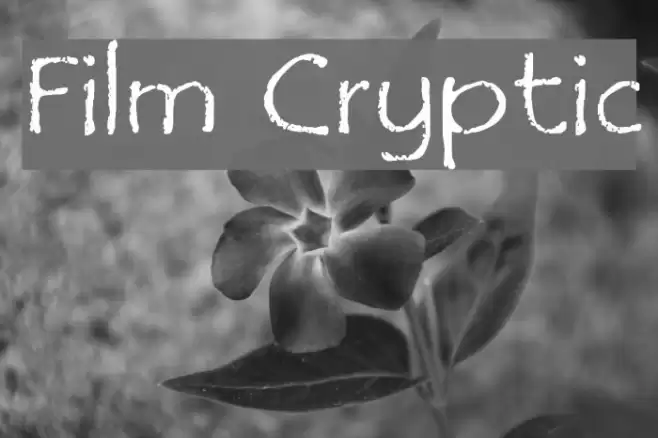 Film Cryptic Шрифта examples