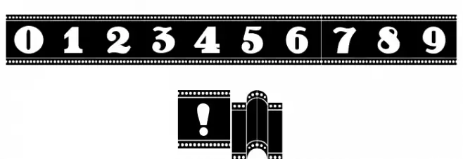 Film Letters Filled Regular Font OTHER CHARS