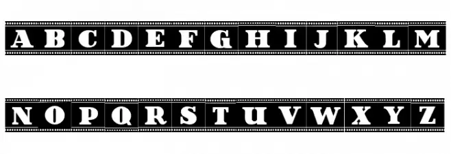 Film Letters Filled Regular Fonte MAIÚSCULAS