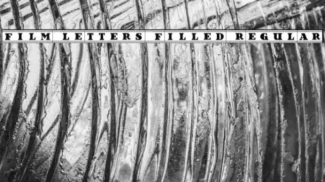 Film Letters Filled Regular Font examples