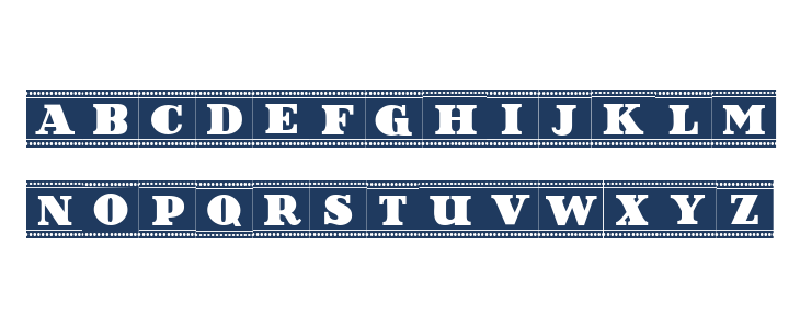 Film Letters Filled Regular Lowercase