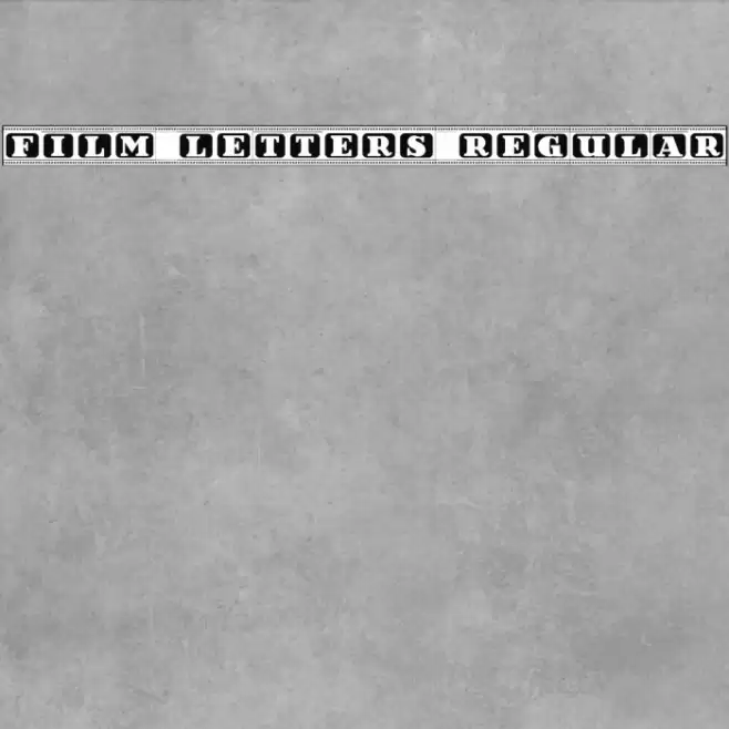 Film Letters Regular Font examples