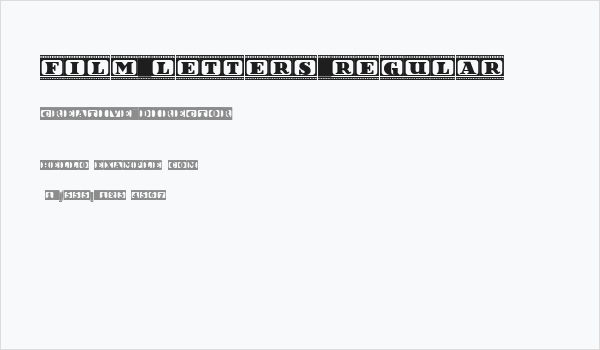 Film Letters Regular Business Card