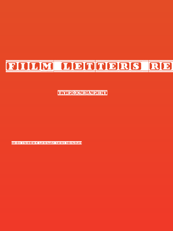 Film Letters Regular Poster