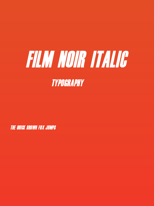 Film Noir Italic Poster