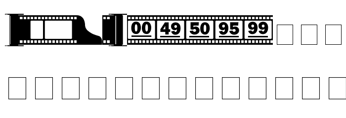 FilmStrip Font LOWERCASE
