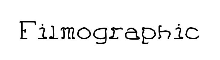 Filmographic  Frei Schriftart Herunterladen