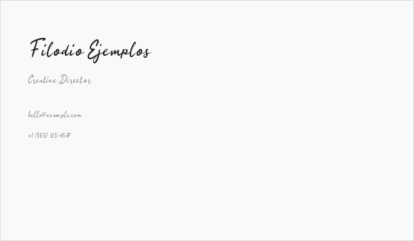 Filodio Ejemplos Business Card