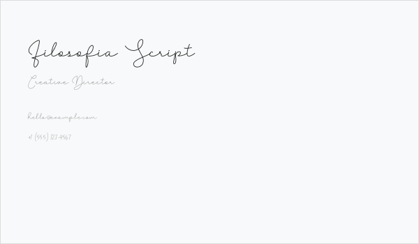 Filosofia Script Business Card