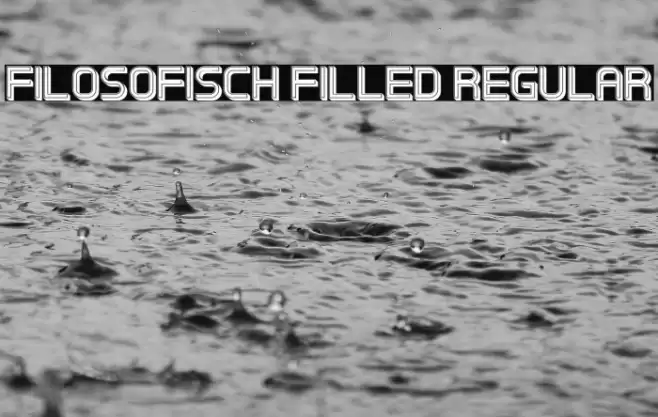 Filosofisch Filled Regular Font examples