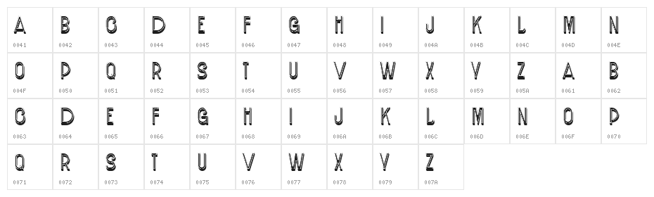 Filter Cartel Regular Character Map