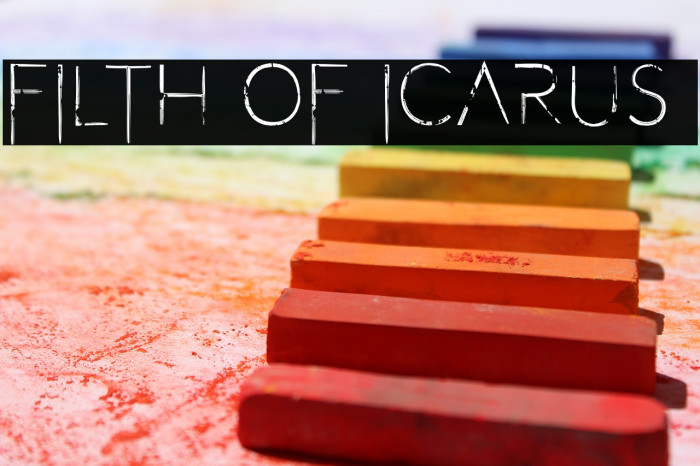 Filth of Icarus 2 Font examples