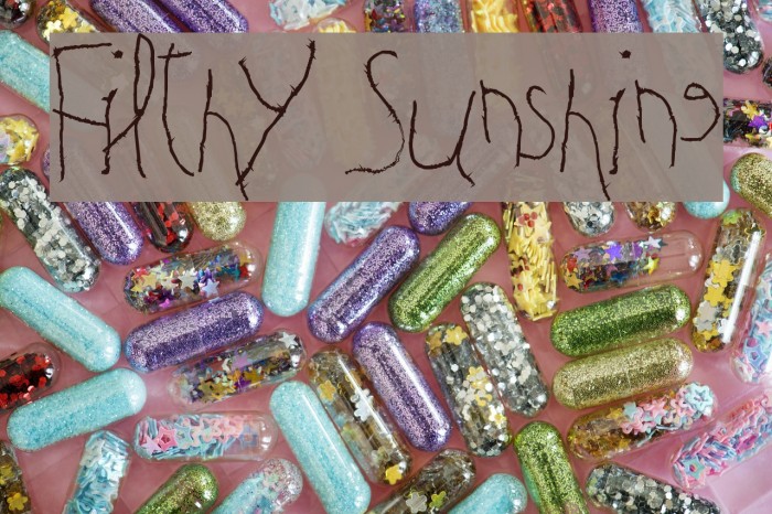 Filthy Sunshine Шрифта examples