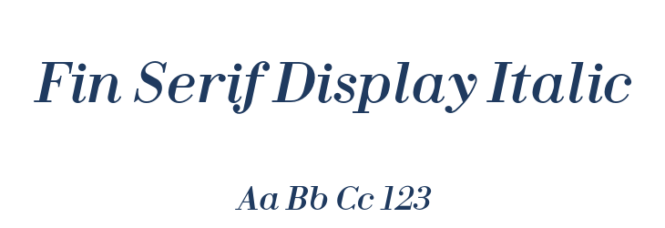 Fin Serif Display Italic Font Preview