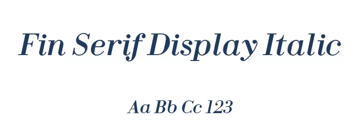 Fin Serif Display Italic