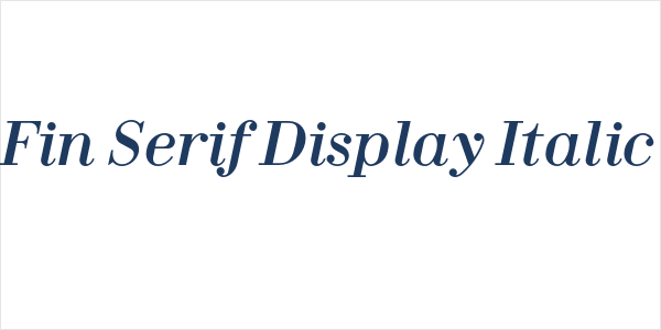 Fin Serif Display Italic Logo