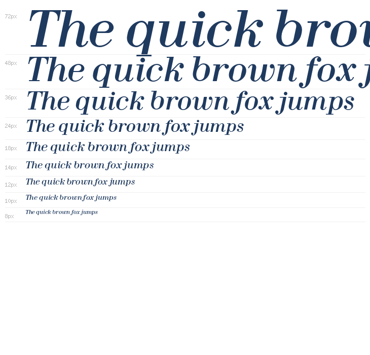 Fin Serif Display Italic Waterfall