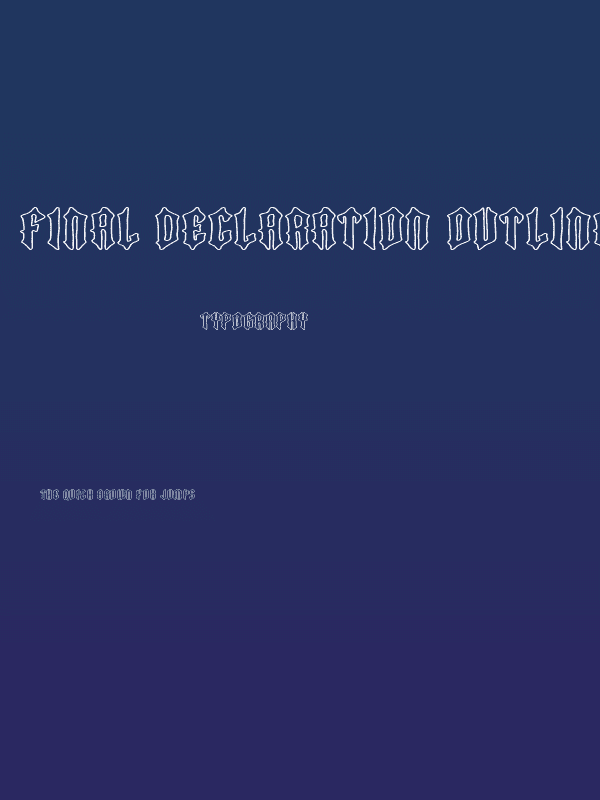 Final Declaration Outline Poster