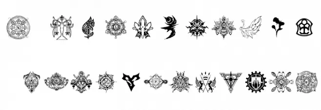 Final Fantasy Symbols Polices MINUSCULES