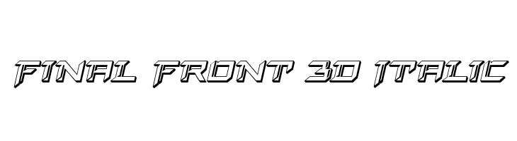 Final Front 3D Italic  لخطوط تنزيل