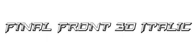 Final Front 3D Italic  les polices de caractères gratuit tlcharger