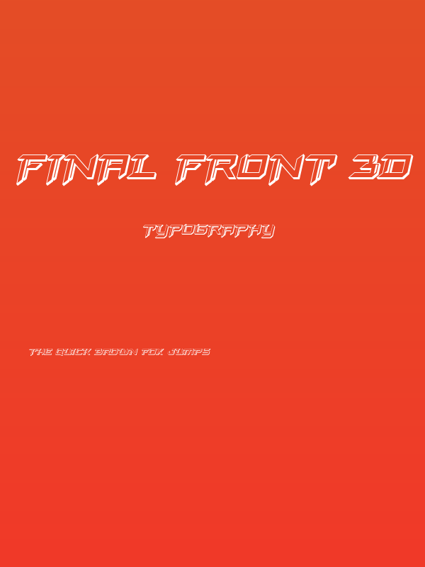 Final Front 3D Italic Poster