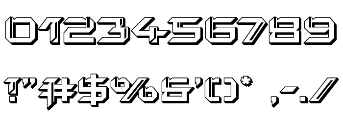 Final Front 3D Font OTHER CHARS