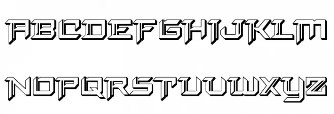 Final Front 3D Font Litere mari