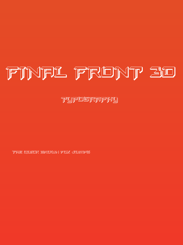 Final Front 3D Poster