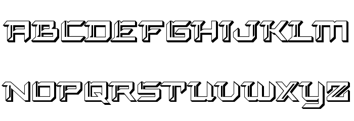 Final Front 3D Font LOWERCASE