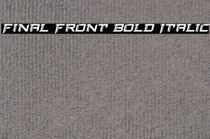 Final Front Bold Italic Example 3