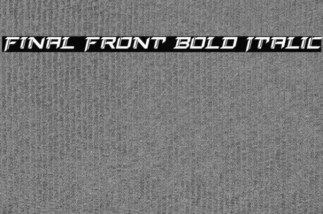 Final Front Bold Italic Font examples