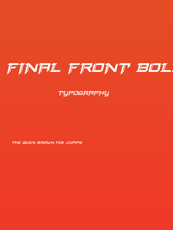 Final Front Bold Italic Poster