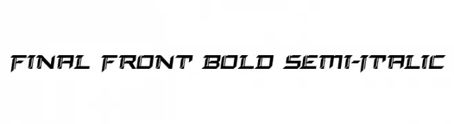 Final Front Bold Semi-Italic  Frei Schriftart Herunterladen