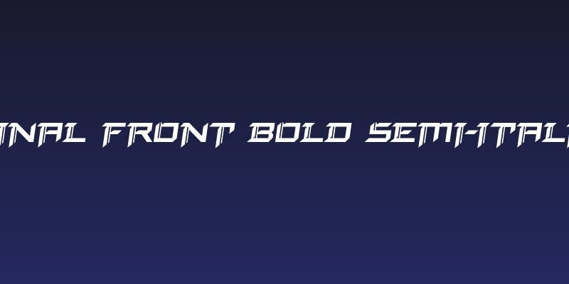 Final Front Bold Semi-Italic Social Header