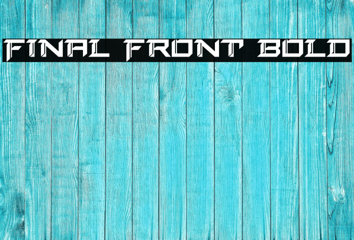 Final Front Bold Example 2