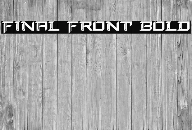 Final Front Bold Font examples