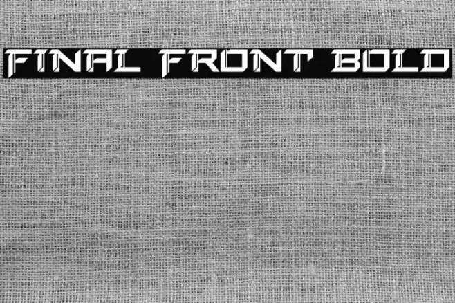 Final Front Bold Font examples