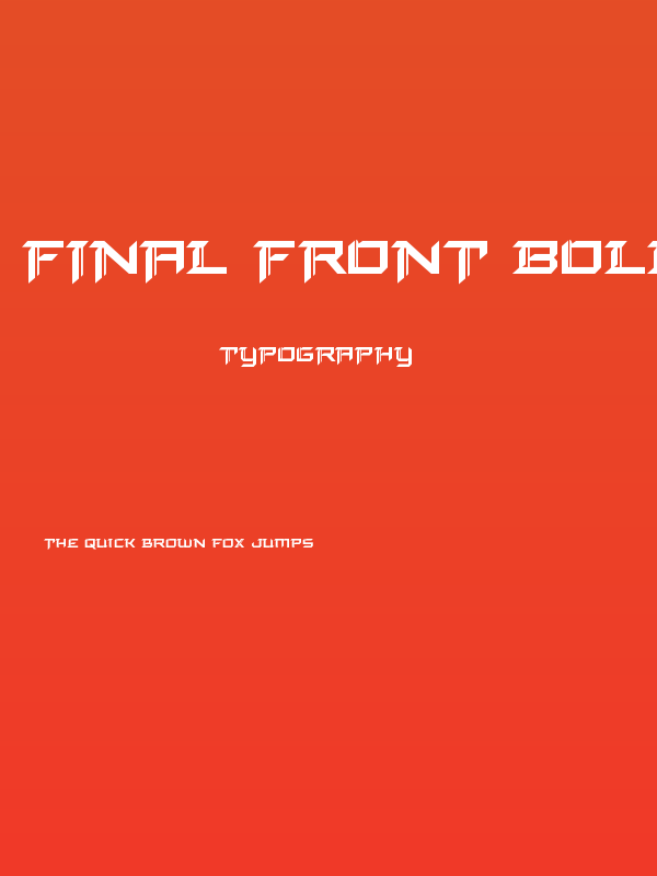 Final Front Bold Poster