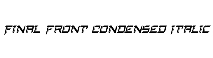 Final Front Condensed Italic  नि: शुल्क फ़ॉन्ट्स डाउनलोड