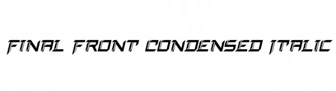 Final Front Condensed Italic  Frei Schriftart Herunterladen