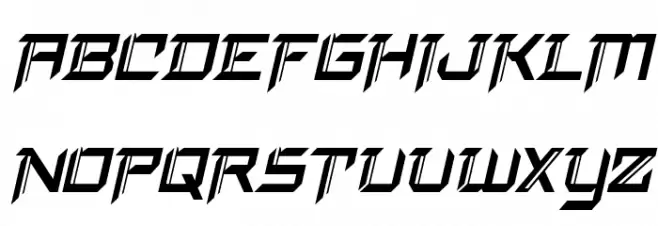 Final Front Condensed Italic 字体 大写